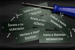 cedulky na dveře